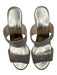 Jimmy Choo Shoe Size 40 Gold & Tan Leather Cork Metallic Platform Wedges Gold & Tan / 40