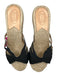 Stubbs & Wooten Shoe Size 39 Tan & black Canvas Espadrille Platform Wedge Wedges Tan & black / 39