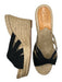 Stubbs & Wooten Shoe Size 39 Tan & black Canvas Espadrille Platform Wedge Wedges Tan & black / 39