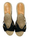 Stubbs & Wooten Shoe Size 39 Tan & black Canvas Espadrille Platform Wedge Wedges Tan & black / 39