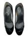 Chanel Shoe Size 40 Black & Silver Patent Leather Round Toe Pumps Black & Silver / 40
