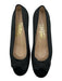 Salvatore Ferragamo Shoe Size 8 Black Sateen Bow Short Block Heel Pumps Black / 8