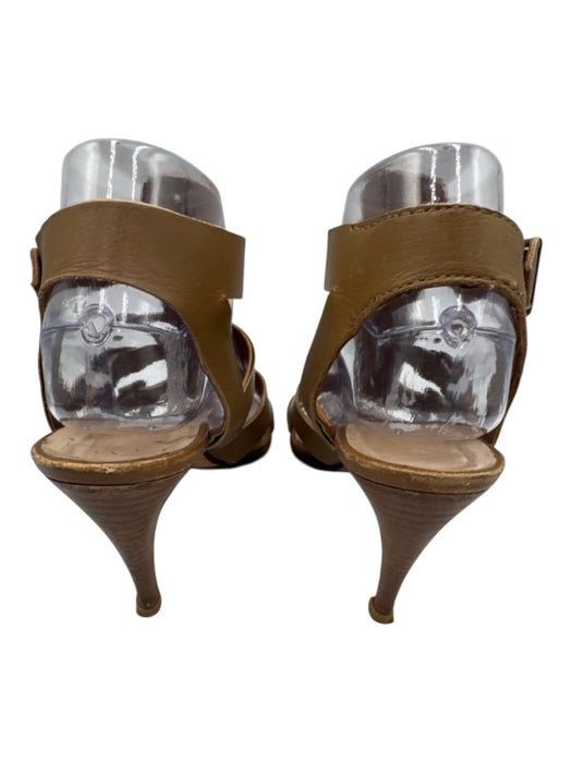 Manolo Blahnik Shoe Size 39 Tan Leather Buckles Heel Resoled Sandals Tan / 39