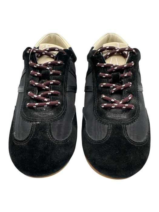 Veronica Beard Shoe Size 9M Black, Brown, Cream Suede & Synthetic Satin Sneakers Black, Brown, Cream / 9M
