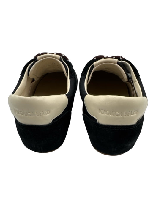 Veronica Beard Shoe Size 9M Black, Brown, Cream Suede & Synthetic Satin Sneakers Black, Brown, Cream / 9M