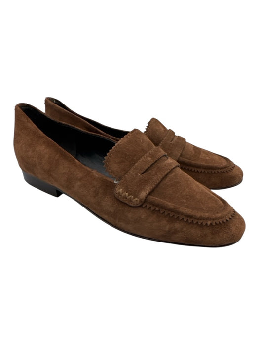 Veronica Beard Shoe Size 9.5 Brown Suede Trim Detail Penny Loafers Brown / 9.5