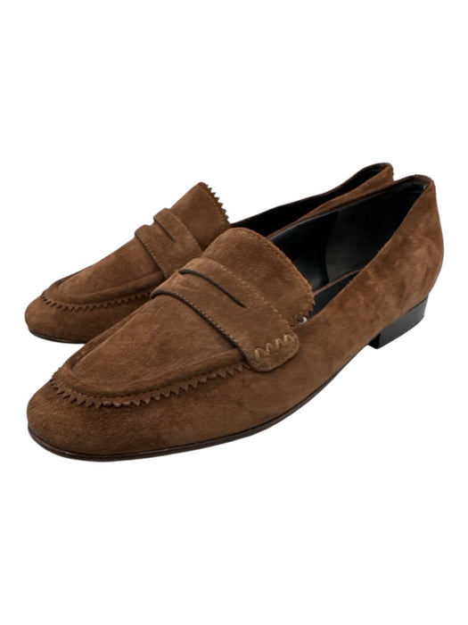 Veronica Beard Shoe Size 9.5 Brown Suede Trim Detail Penny Loafers Brown / 9.5