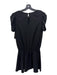 Amanda Uprichard Size XS Black Polyester Boat Neck Back Zip Ruched Dress Black / XS