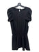 Amanda Uprichard Size XS Black Polyester Boat Neck Back Zip Ruched Dress Black / XS