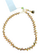 No Brand Brown Beaded Zig Zag Iridescent Toggle Clasp Necklace Brown