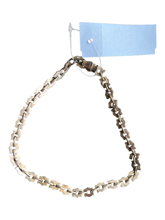 No Brand Silver 925 Chainsaw Chain Choker Necklace Silver