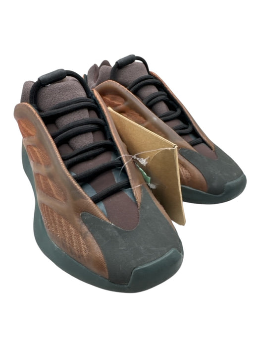 Adidas Shoe Size 7.5 Hunter Green, Black & Orange Synthetic Knit Sneakers Hunter Green, Black & Orange / 7.5