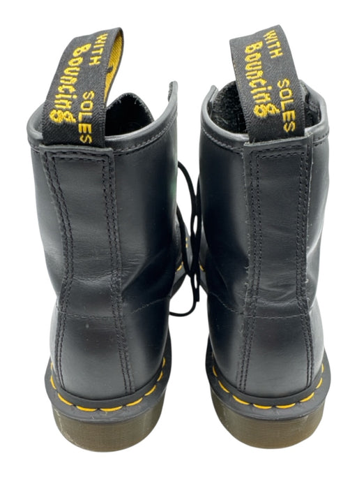 Dr. Martens Shoe Size 7 Black & Yellow Leather Round Toe lace up Ankle Booties Black & Yellow / 7