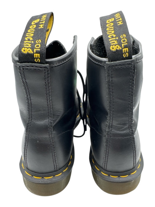 Dr. Martens Shoe Size 7 Black & Yellow Leather Round Toe lace up Ankle Booties Black & Yellow / 7