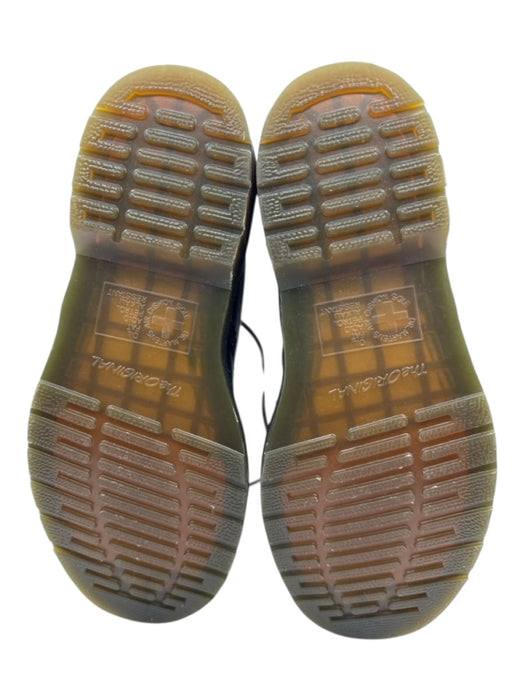 Dr. Martens Shoe Size 7 Black & Yellow Leather Round Toe lace up Ankle Booties Black & Yellow / 7