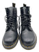 Dr. Martens Shoe Size 7 Black & Yellow Leather Round Toe lace up Ankle Booties Black & Yellow / 7