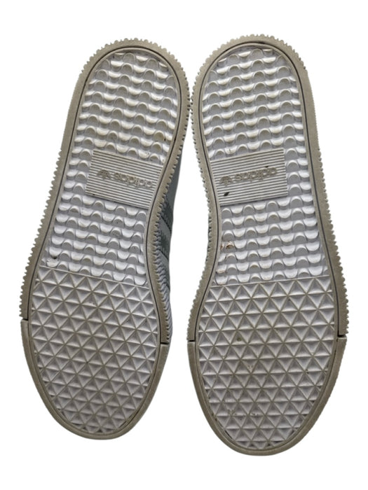 Adidas Shoe Size 6.5 White & Silver Leather Round Toe Stitch Detail Sneakers White & Silver / 6.5