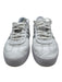 Adidas Shoe Size 6.5 White & Silver Leather Round Toe Stitch Detail Sneakers White & Silver / 6.5