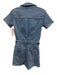 Good American Size S Medium Wash Cotton Blend Zip & Button Flap Pockets Romper Medium Wash / S