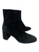 M. Gemi Shoe Size 38.5 Black Suede Side Zip Block Heel Ankle Booties Black / 38.5