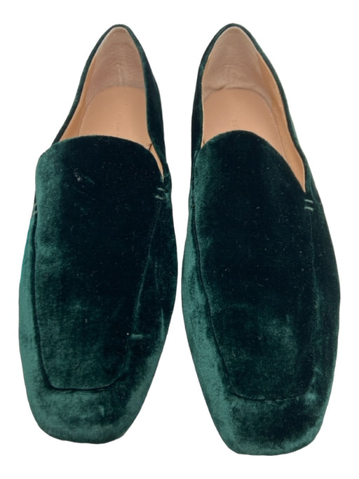 Banana Republic Shoe Size 9.5 Green Velvet Square Toe Slip On Loafers Green / 9.5