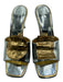 Tory Burch Shoe Size 9.5 Silver & Gold Patent Metal Accent Open Toe & Heel Pumps Silver & Gold / 9.5