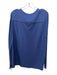 Elie Tahari Size L Blue Triacetate Blend round split neck Long Sleeve Top Blue / L