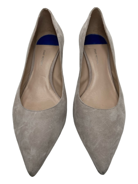 Stuart Weitzman Shoe Size 9.5 Gray Suede Pointed Toe Closed Heel Pumps Gray / 9.5