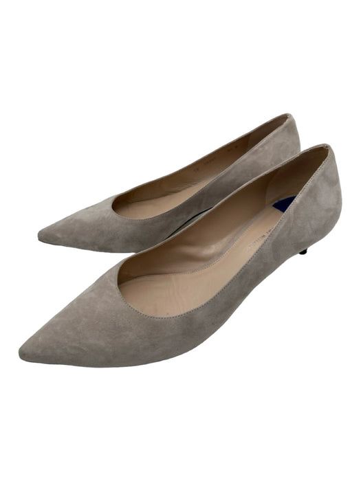 Stuart Weitzman Shoe Size 9.5 Gray Suede Pointed Toe Closed Heel Pumps Gray / 9.5
