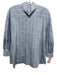 Rachel Comey Size 8 Blue & White Cotton Blend Long Sleeve Striped Back Zip Top Blue & White / 8