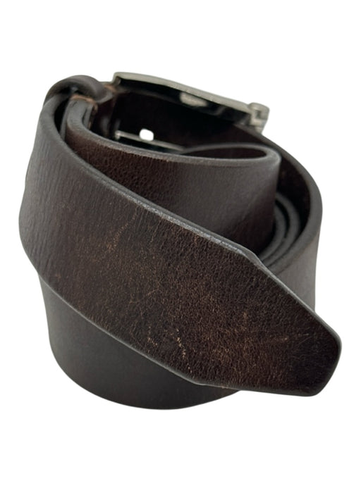 Martin Dingman Dark Brown Leather Solid Men's Belt Dark Brown