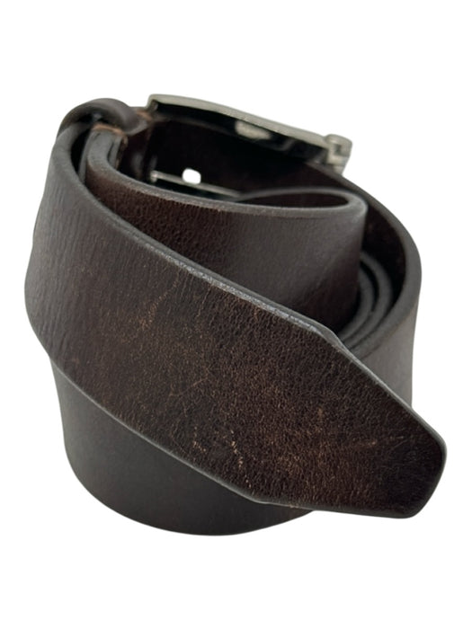 Martin Dingman Dark Brown Leather Solid Men's Belt Dark Brown