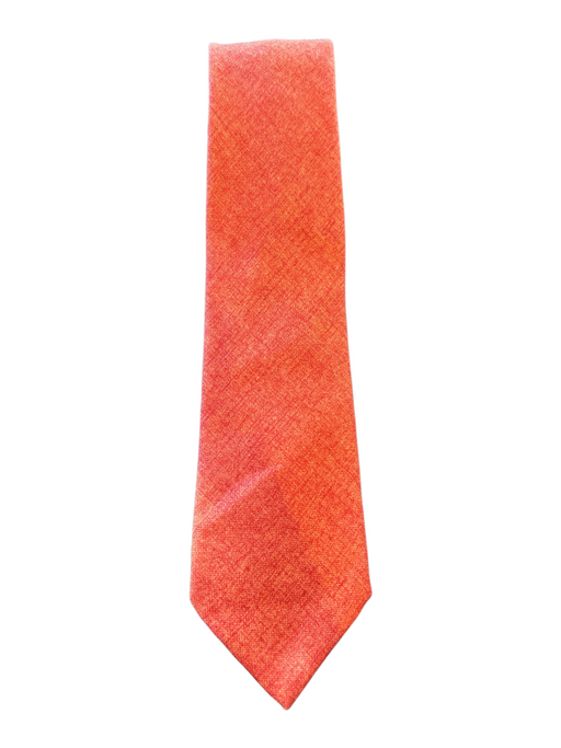 Brioni NWT Orange & Red Silk Solid Men's Tie Orange & Red