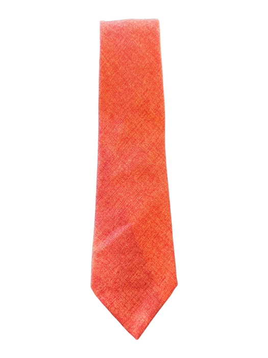Brioni NWT Orange & Red Silk Solid Men's Tie Orange & Red
