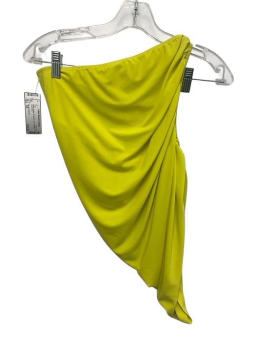 Norma Kamali Size XS Neon Yellow Polyester One Shoulder Top Neon Yellow / XS