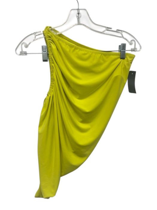 Norma Kamali Size XS Neon Yellow Polyester One Shoulder Top Neon Yellow / XS