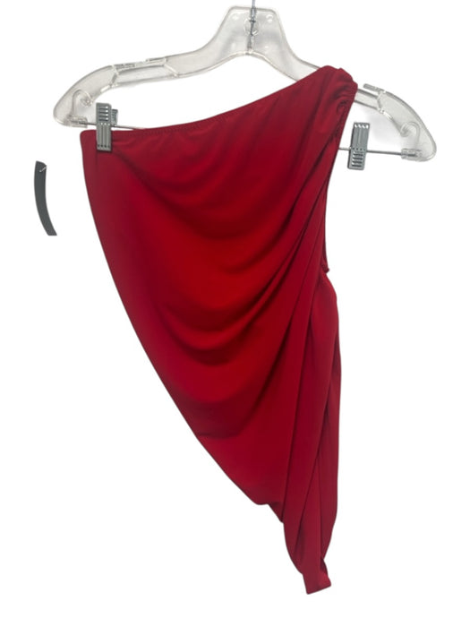 Norma Kamali Size XS Red Polyester One Shoulder Top Red / XS