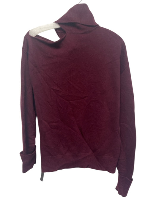 Paige Size XS Burgundy Wool & Nylon Turtle Neck Cutout Sweater Burgundy / XS