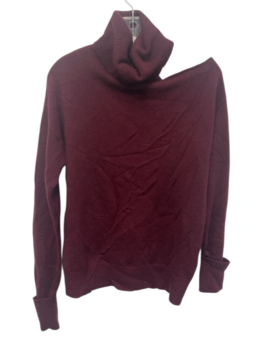Paige Size XS Burgundy Wool & Nylon Turtle Neck Cutout Sweater Burgundy / XS