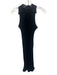 Helmut Lang Size S Black Cotton Sleeveless Ribbed Collared Dress Black / S