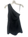 Lovers + Friends Size XS Black Polyester One Shoulder Pleated Romper Black / XS
