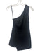 Lovers + Friends Size XS Black Polyester One Shoulder Pleated Romper Black / XS