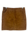 BlankNYC Size 25 Brown Leather Suede Front Pockets Front Zip Mini Skirt Brown / 25