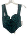 For Love & Lemons Size XS Green & Black Polyester Hook & Eye Crop Top Green & Black / XS