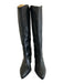 Schutz Shoe Size 7 Black Leather Croc Embossed Stacked Block Heel Boots Black / 7