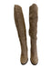 Gianni Bini Shoe Size 7 Taupe Leather Block Heel Side Zip Over the Knee Boots Taupe / 7
