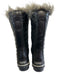 Sorel Shoe Size 7 Black Leather Faux Fur Trim Boots Black / 7