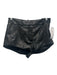 Lovers + Friends Size XS Black Polyurethane Zip Fly Micro Shorts Black / XS