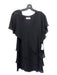 Saint Laurent Size Est XS Black Silk layered V Neck Flowy Dress Black / Est XS