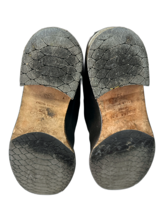 Jimmy Choo Shoe Size 38 Brown Leather Coated Round Toe Side Zip Knee High Boots Brown / 38